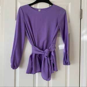 Purple top with waist tie